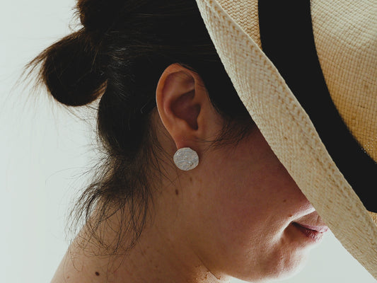 Boucles d'oreilles Terre de Lune Argent