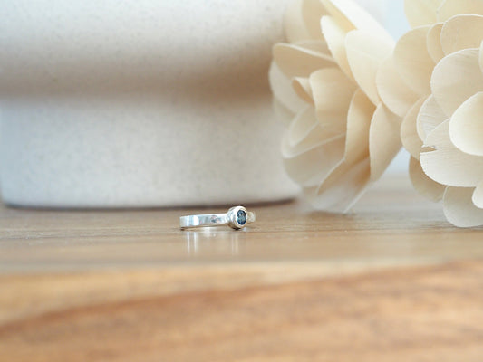 Bague Argent Saphir d'Auvergne - Bijou Unique