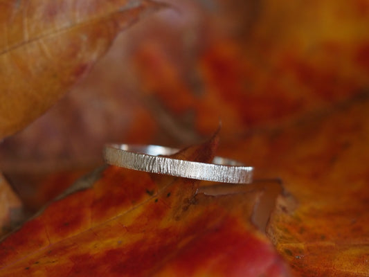 Bague Argent Écorce d'Arbre