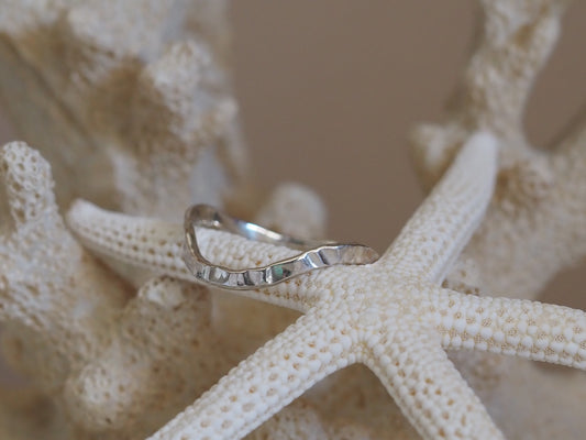 Bague en argent vague