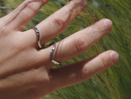 Bague en argent vague