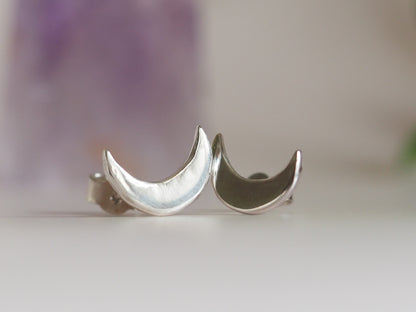 Boucles d'oreilles Lune en argent