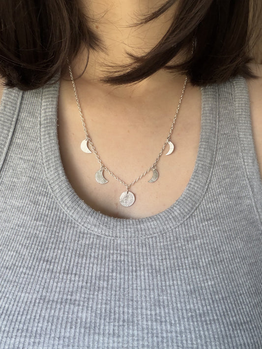 Collier Lune Argent - Bijou Fait Main