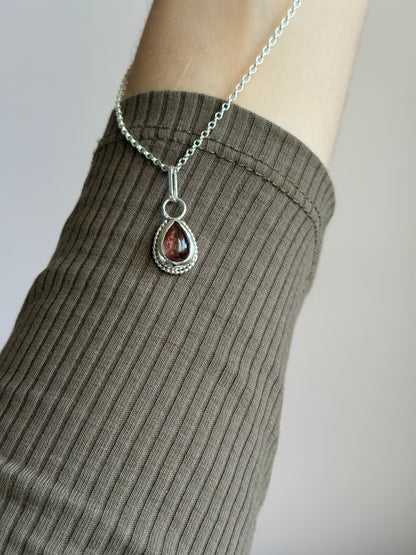 Collier Pierre de Soleil en Argent