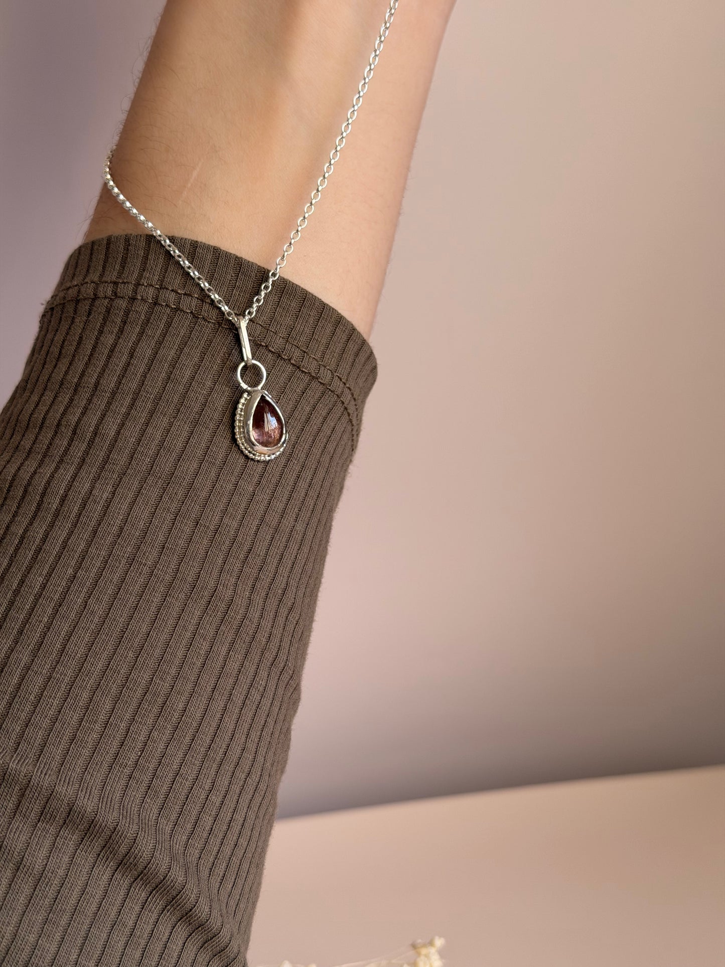 Collier Pierre de Soleil en Argent