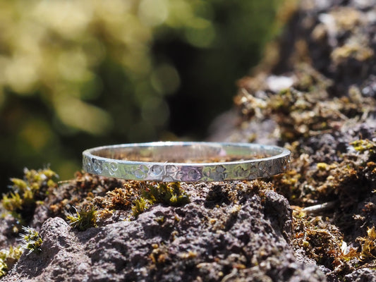 Bague Cratère en argent