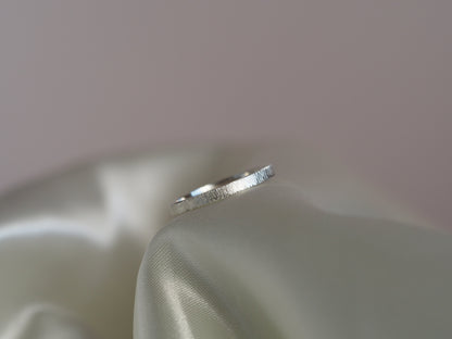 Bague Argent Écorce d'Arbre