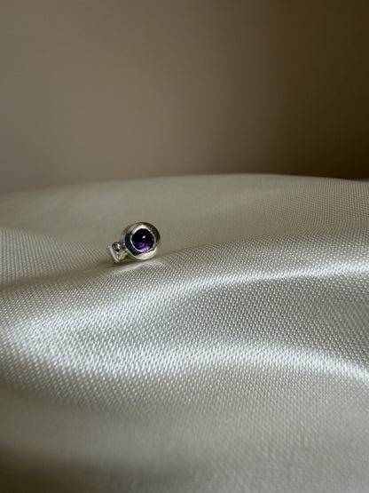 Boucles d'oreilles en argent Améthyste