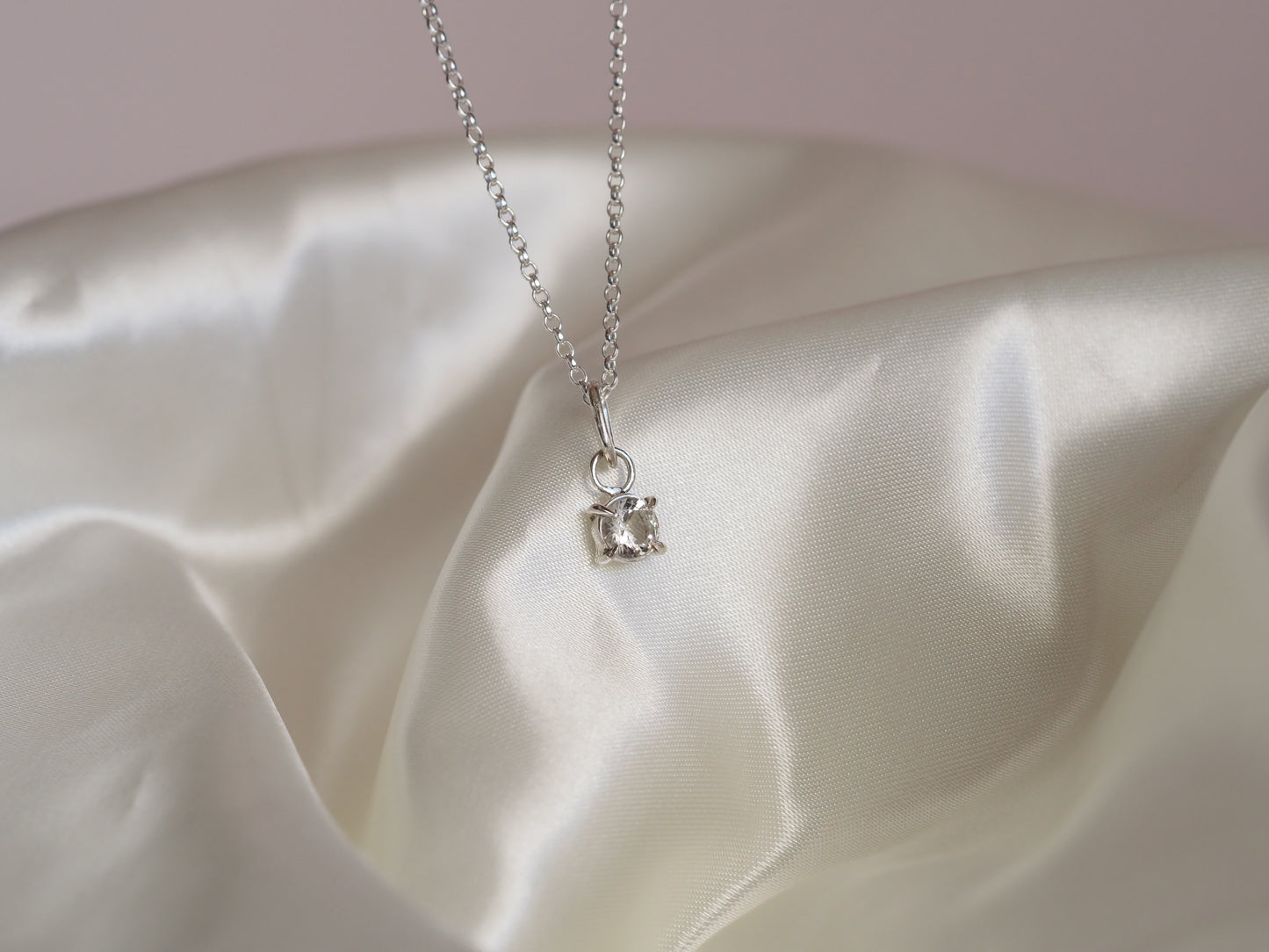 Collier Argent Quartz des Alpes Naturel