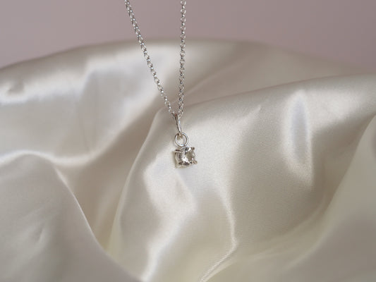 Collier Argent Quartz des Alpes Naturel