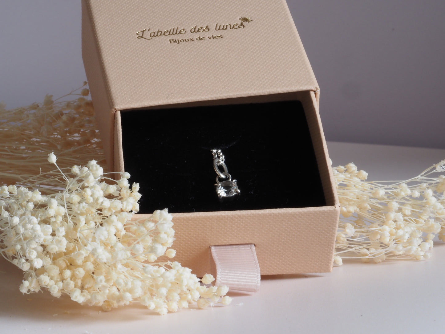 Collier Argent Quartz des Alpes Naturel