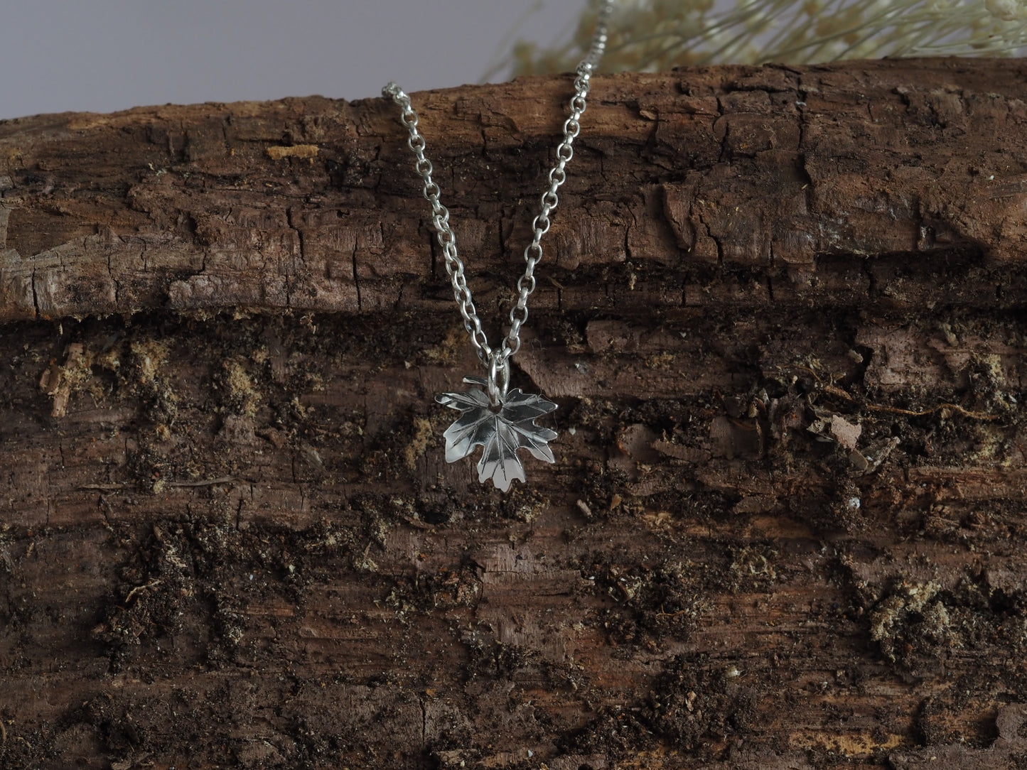 Collier Argent Feuille d'Érable | Bijou Nature Artisanal