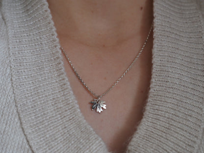 Collier Argent Feuille d'Érable | Bijou Nature Artisanal