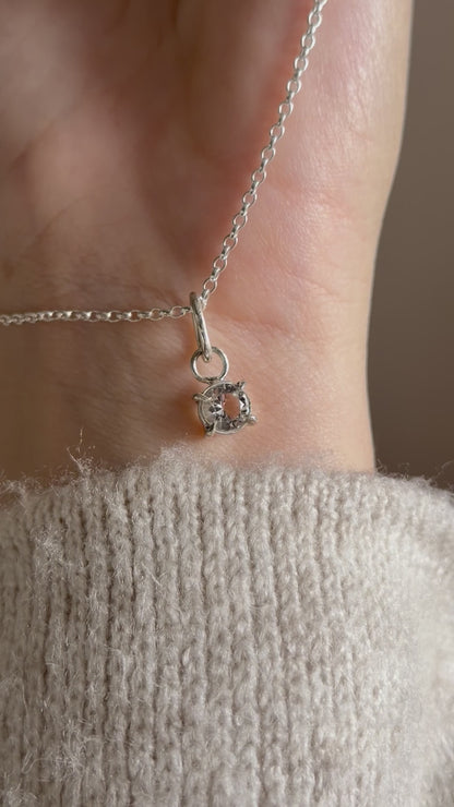 Collier Argent Quartz des Alpes Naturel